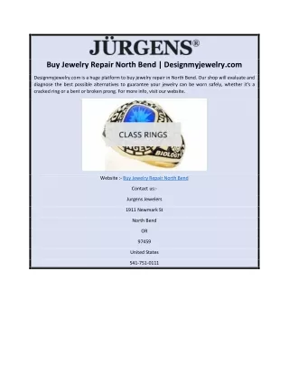 Buy Jewelry Repair North Bend | Designmyjewelry.com