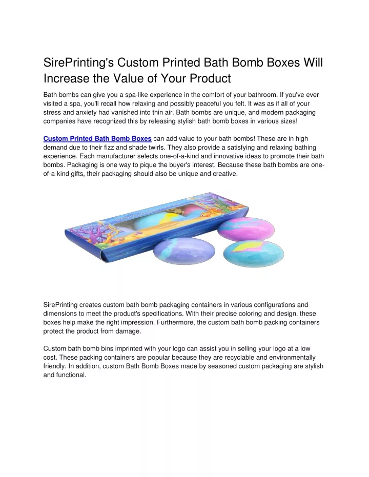 sireprinting s custom printed bath bomb boxes
