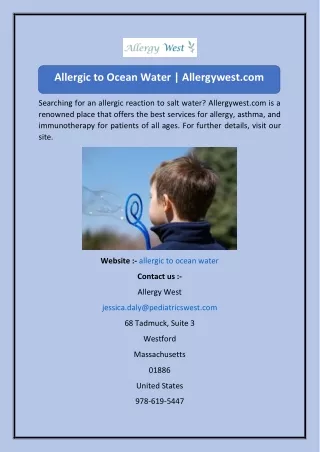 allergic to ocean water allergywest com