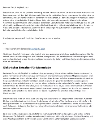entsafter test vergleich 2021