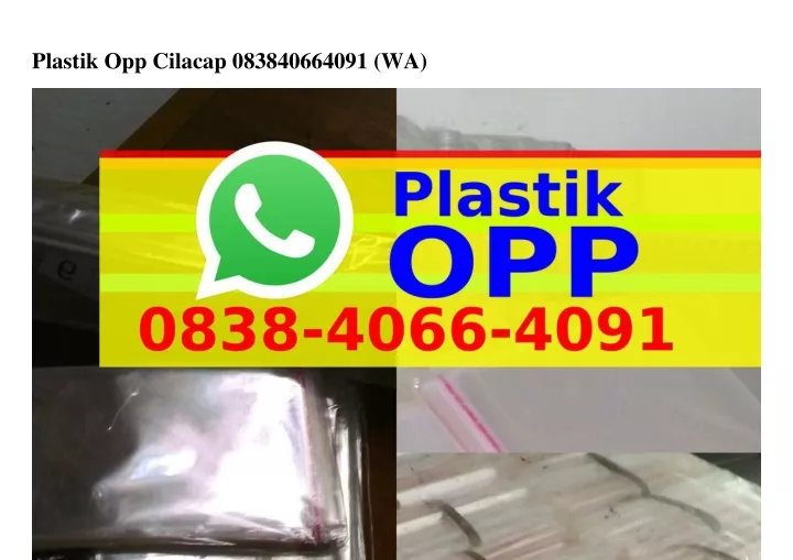 plastik opp cilacap 083840664091 wa