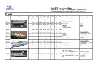 Catalog of infaltable boat