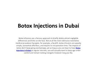 botox injections in dubai