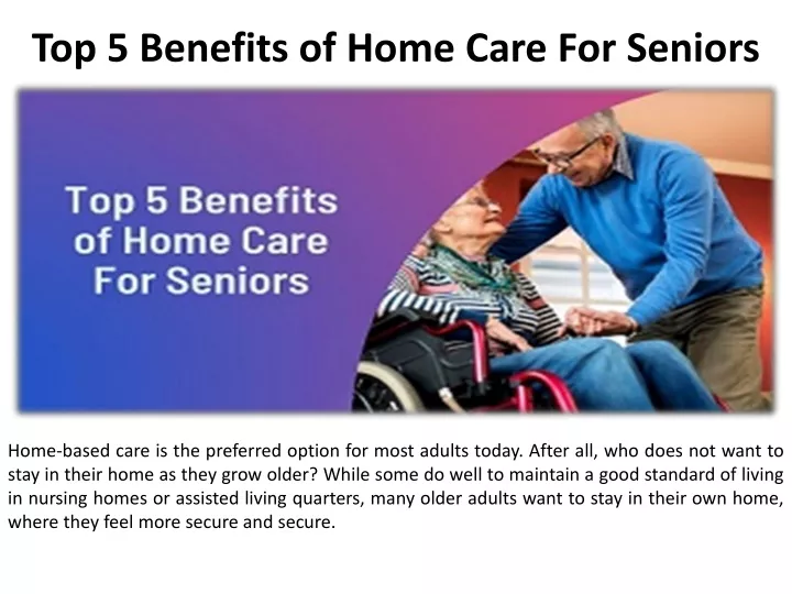 top 5 benefits of home care for seniors