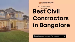 Best Civil Contractors in Bangalore