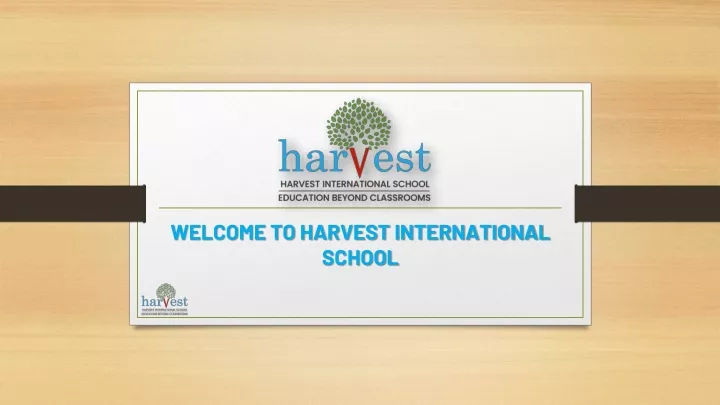 welcome to harvest international school