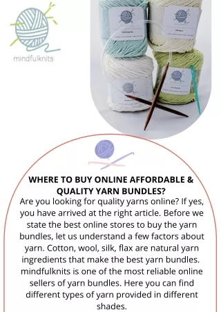 WHERE TO BUY ONLINE AFFORDABLE & QUALITY YARN BUNDLES