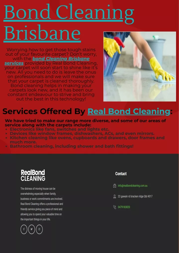 bond cleaning brisbane worrying how to get those