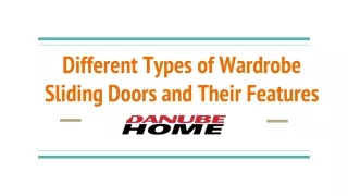Different Types of Wardrobe Sliding Doors and Their Features