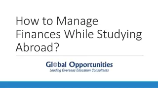 how to manage finances while studying abroad
