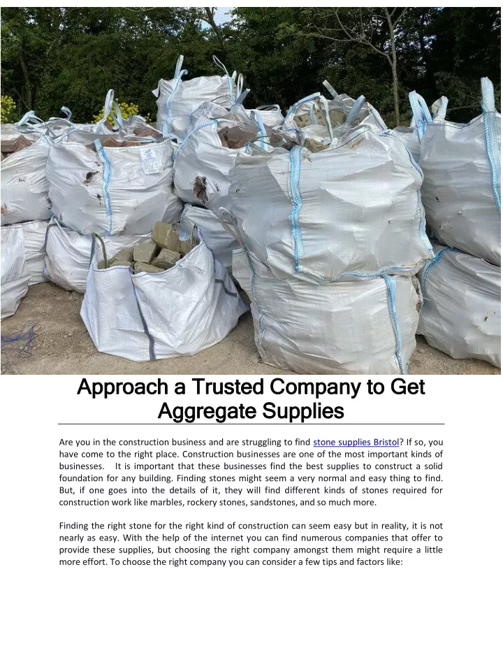 approach a trusted company to get approach