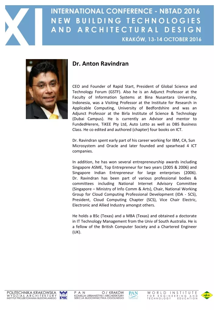 dr anton ravindran ceo and founder of rapid start