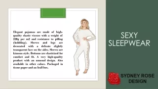 Choose Sexy Sleepwear From Sydney Rose Lingerie