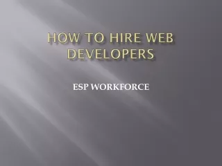 How to Hire Web Developers