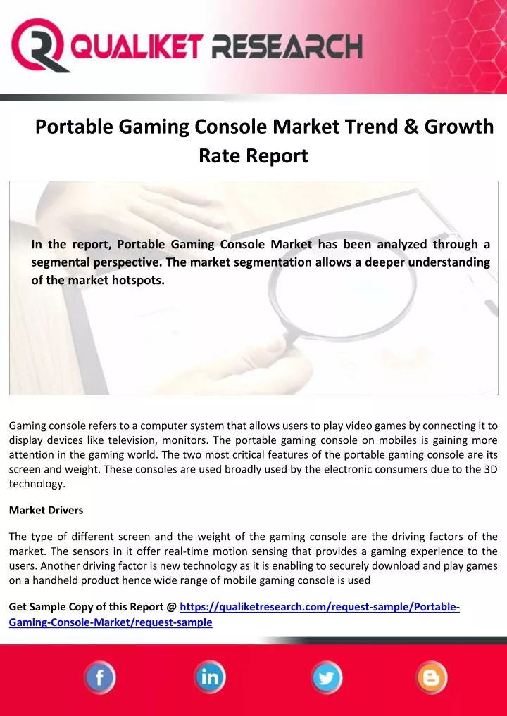 portable gaming console market trend growth rate