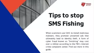 tips to stop sms fishing