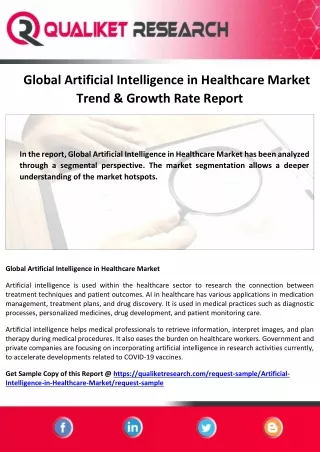 global artificial intelligence in healthcare