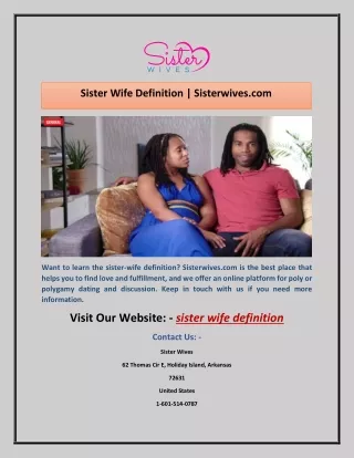Sister Wife Definition | Sisterwives.com