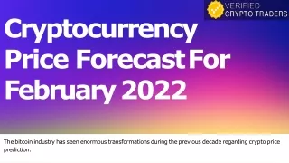 Cryptocurrency Price Forecast For February 2022
