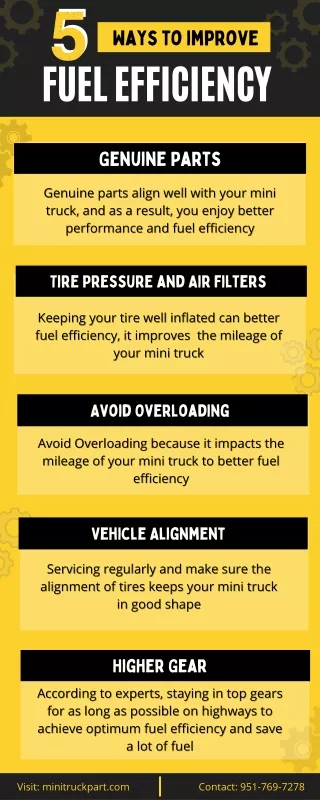 Five Ways to Improve Fuel Efficiency of Mini Truck