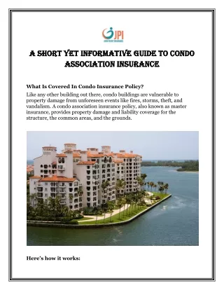 a short yet informative guide to condo a short