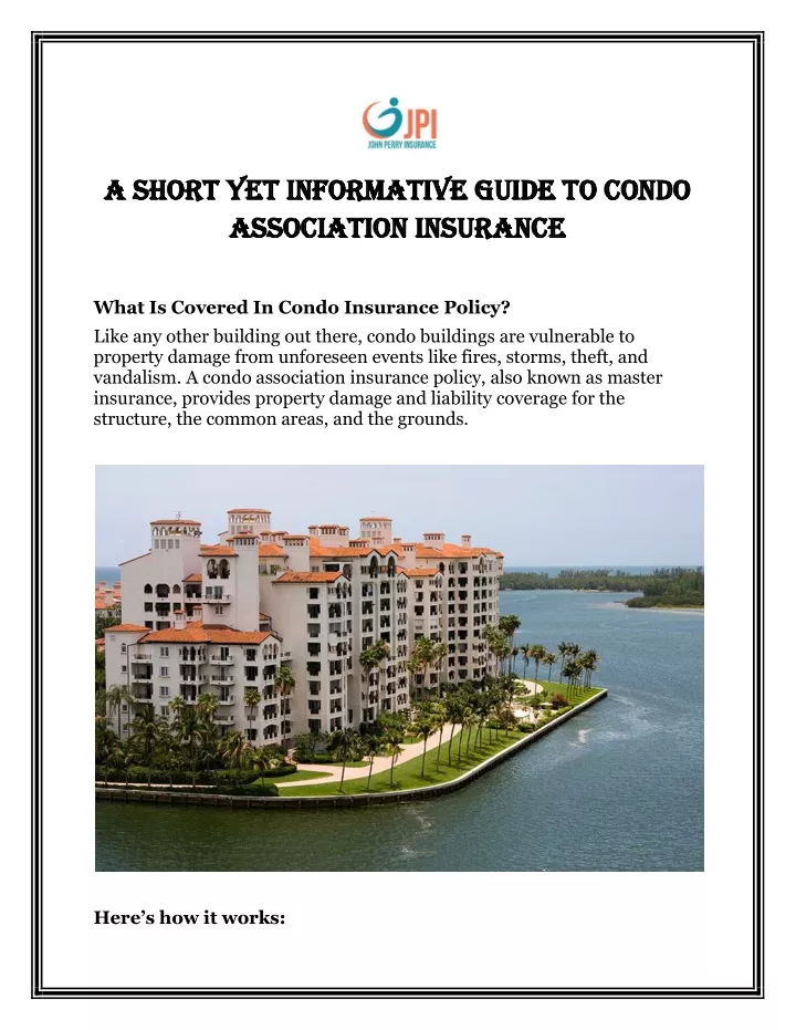 a short yet informative guide to condo a short