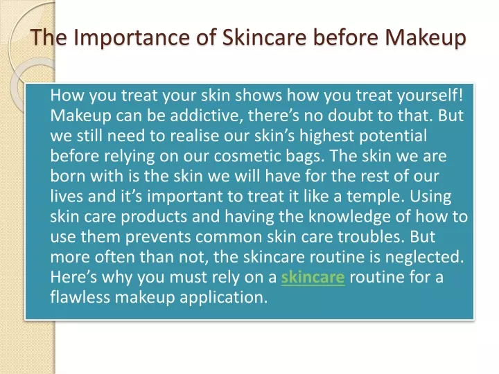 the importance of skincare before makeup