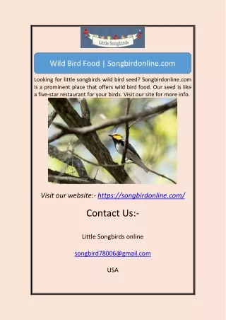 wild bird foodWild Bird Food | Songbirdonline.com