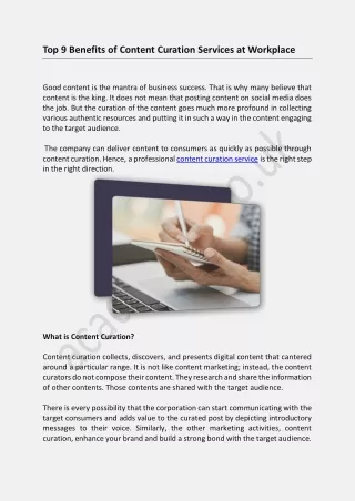 top 9 benefits of content curation services