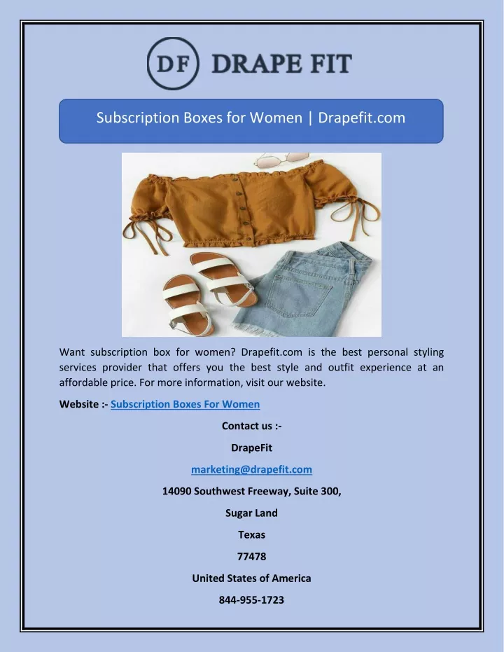 subscription boxes for women drapefit com