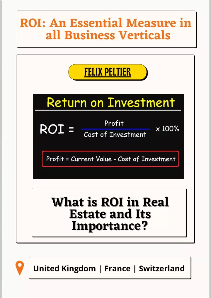 roi an essential measure in all business verticals