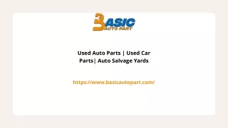 Used Auto Parts  Used Car Parts Auto Salvage Yards