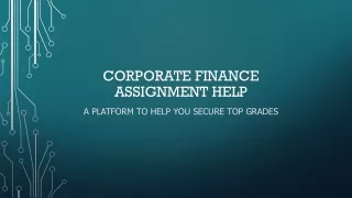 Top Corporate Finance Assignment Help Service in Canada Flat 30% off