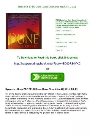 Book PDF EPUB Dune (Dune Chronicles  #1) [K.I.N.D.L.E]