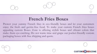 french fries boxes