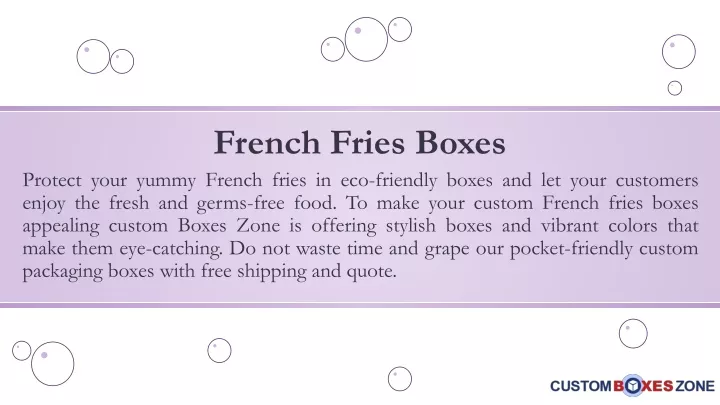 french fries boxes