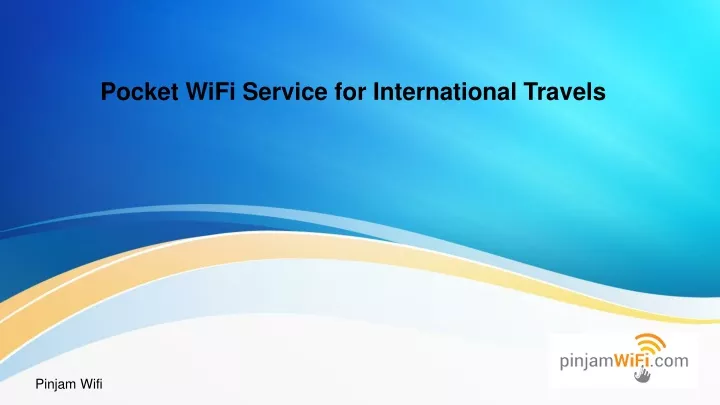 pocket wifi service for international travels