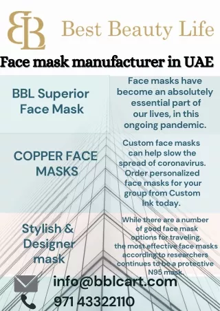 Face Masks with Excellent Moisture Absorbing Capacity