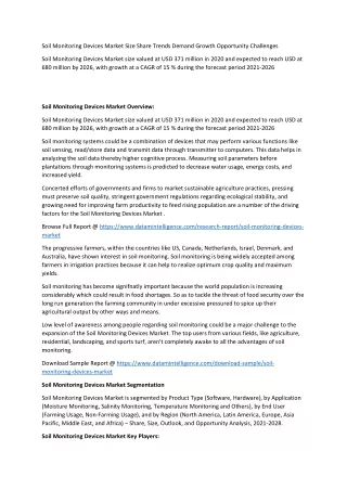soil monitoring devices market size share trends