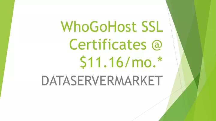 whogohost ssl certificates @ 11 16 mo