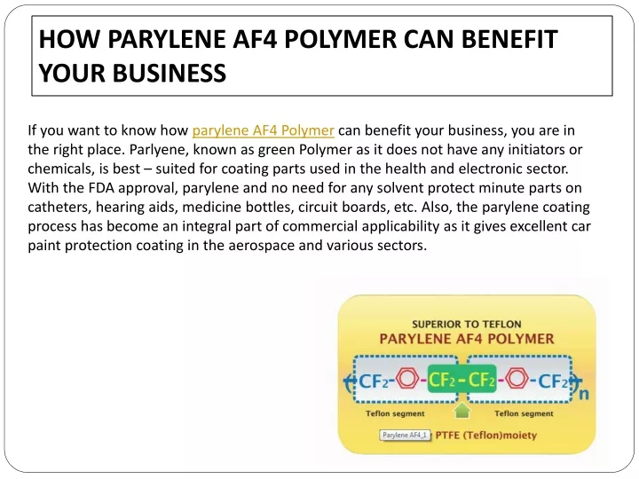 how parylene af4 polymer can benefit your business