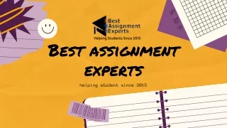 Best assignment experts ppt