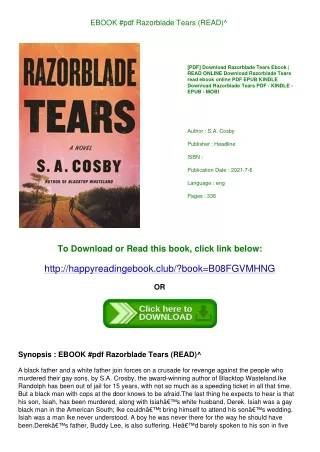 EBOOK #pdf Razorblade Tears (READ)^