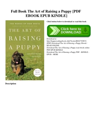 Full Book The Art of Raising a Puppy [PDF EBOOK EPUB KINDLE]
