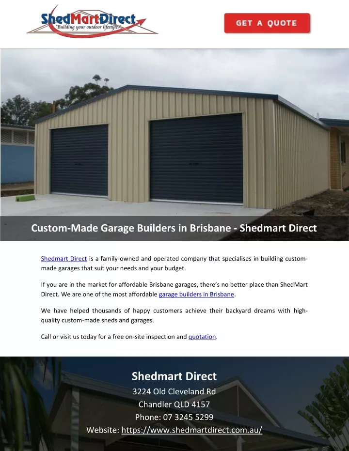 custom made garage builders in brisbane shedmart