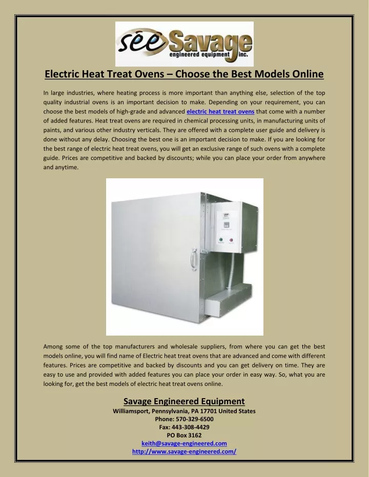electric heat treat ovens choose the best models