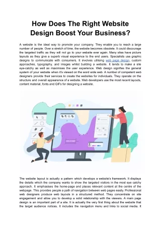How Does The Right Website Design Boost Your Business