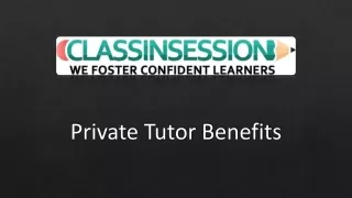 private tutor benefits