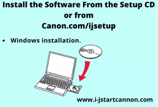 Install the Software From the Setup CD or from Canon.comijsetup