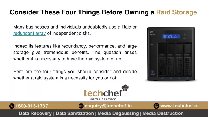 consider these four things before owning a raid